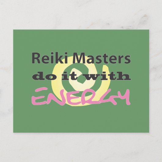 Carte Postale Les maîtres Reiki le font avec l'énergie (Devant)