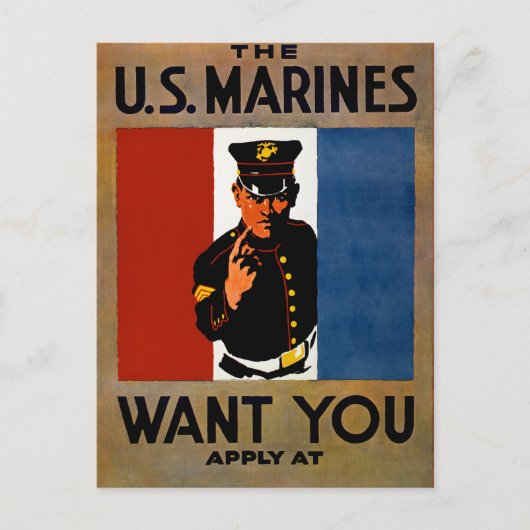 Carte Postale Les Marines vous veulent (Devant)