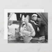 Carte Postale Les marins se lavent 1913 (Devant / Derrière)