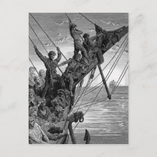 Carte Postale Les marins voient au loin un vaisseau fantomatique