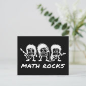 Carte Postale Les maths, c'est rock, humour universitaire (Debout devant)