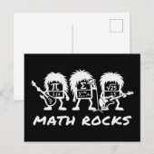 Carte Postale Les maths, c'est rock, humour universitaire (Devant / Derrière)