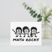 Carte Postale Les maths, c'est rock, humour universitaire (Debout devant)