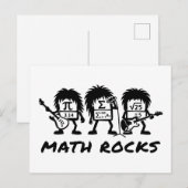 Carte Postale Les maths, c'est rock, humour universitaire (Devant / Derrière)