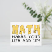 Carte Postale Les maths font de votre vie une réalité (Debout devant)