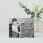 Carte Postale Les maths sont faciles (Debout devant)