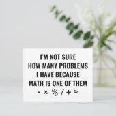 Carte Postale Les Maths sont l'une d'elles (Debout devant)