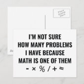 Carte Postale Les Maths sont l'une d'elles (Devant / Derrière)