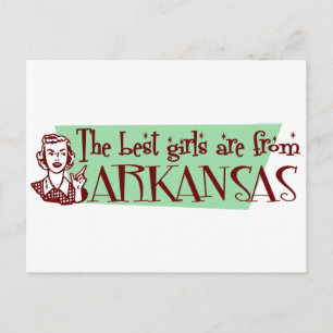 Carte Postale Les meilleures filles sont de l'Arkansas