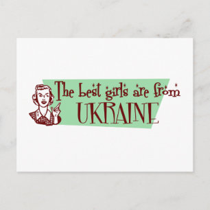Carte Postale Les meilleures filles viennent d'Ukraine