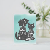 Carte Postale Les meilleures légendes des amis des chats et des (Debout devant)