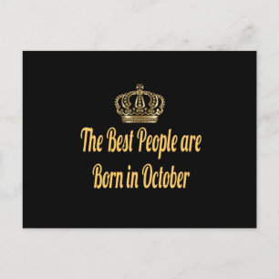 Carte Postale Les Meilleures Personnes Naissent En Octobre