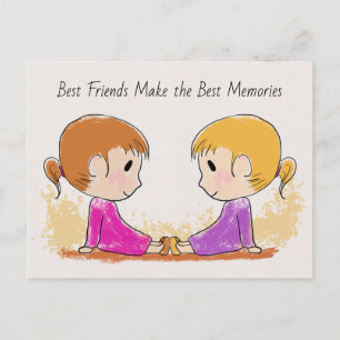 Carte Postale Les meilleurs amis créent les meilleurs souvenirs