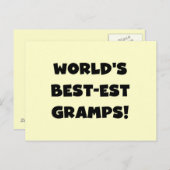 Carte Postale Les meilleurs cadeaux de Gramps du monde de Black (Devant / Derrière)