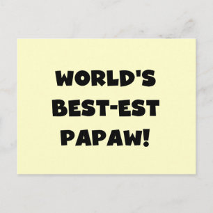 Carte Postale Les meilleurs cadeaux Papaw du monde de Black Text