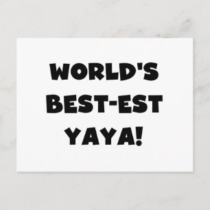 Carte Postale Les meilleurs cadeaux Yaya du monde de Black Text