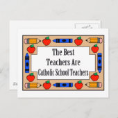 Carte Postale Les Meilleurs Enseignants Sont Les Enseignants De (Devant / Derrière)