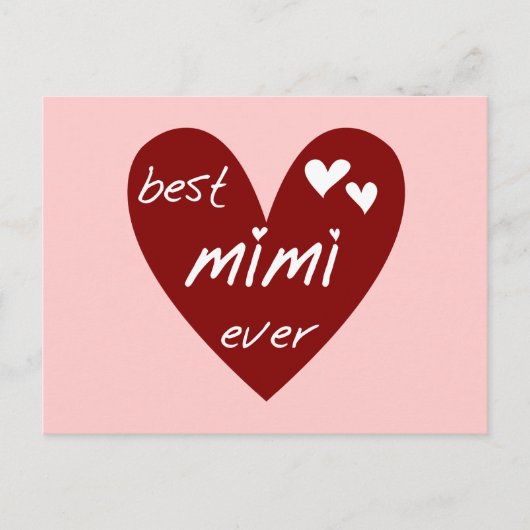 Carte Postale Les meilleurs jamais T-shirts Mimi et les cadeaux (Devant)