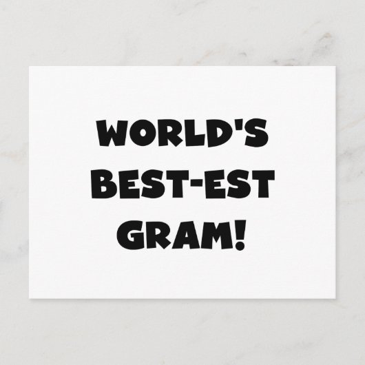 Carte Postale Les meilleurs t-shirts Gram Black Text et GIfts du (Devant)