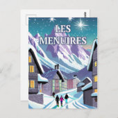 Carte Postale Les Menuires : Éclat d'hiver dans les Alpes (Devant / Derrière)