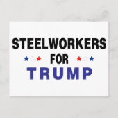 Carte Postale Les métallurgistes pour Trump (Devant)