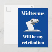 Carte Postale Les Midterms Seront Ma Rétribution (Devant / Derrière)