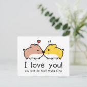 Carte Postale Les mignons hamsters en amour (Debout devant)