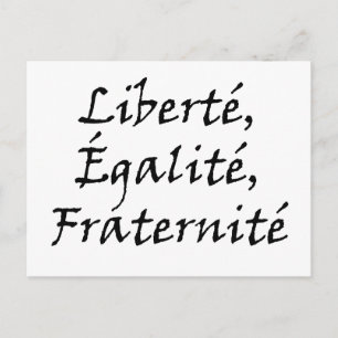 Carte Postale Les Misérables Love : Liberté, Égalité, Fraternité