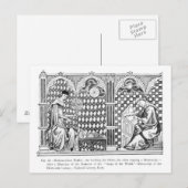 Carte Postale Les moines mathématiciens : un enseignant au Globe (Devant / Derrière)