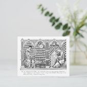 Carte Postale Les moines mathématiciens : un enseignant au Globe (Debout devant)