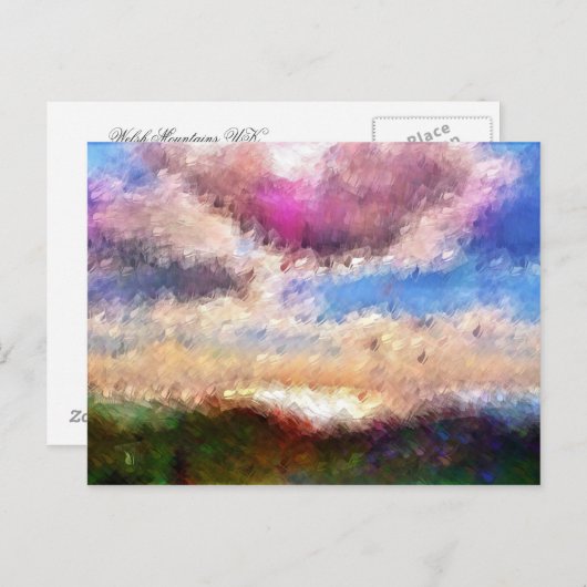 CARTE POSTALE LES MONTAGNES (Devant / Derrière)