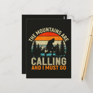 Carte Postale Les montagnes m'appellent et je dois y aller