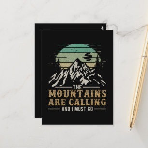 Carte Postale Les montagnes m'appellent et je dois y aller