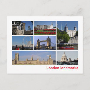 Carte Postale Les monuments de Londres