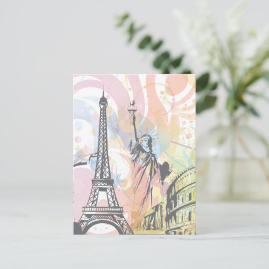 Carte Postale Les monuments du monde (Debout devant)