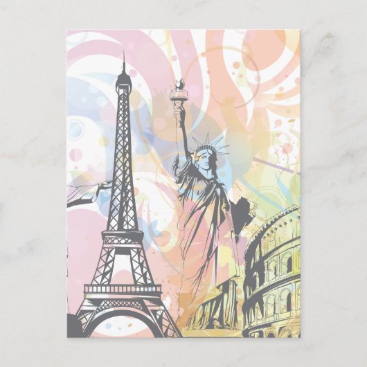 Carte Postale Les monuments du monde (Devant)