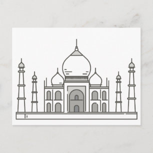 Carte Postale Les monuments du Taj Mahal
