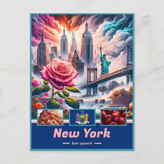 Carte Postale Les monuments et légendes de New York Essence (Devant)