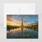 Carte Postale Les monuments | Tour Eiffel (Devant / Derrière)