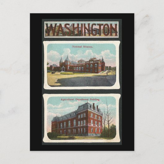 Carte Postale Les monuments vintages de Washington (Devant)