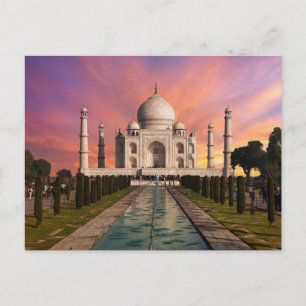 Carte Postale Les monuments Vue colorée du Taj Mahal