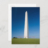 Carte Postale Les monuments | Washington Monument avec drapeaux (Devant / Derrière)