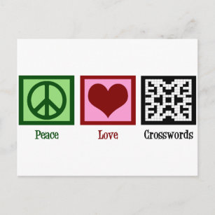 Carte Postale Les mots-clés de l'amour pour la paix