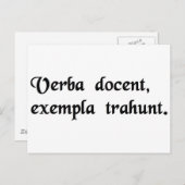 Carte Postale Les mots donnent des instructions, les exemples do (Devant / Derrière)