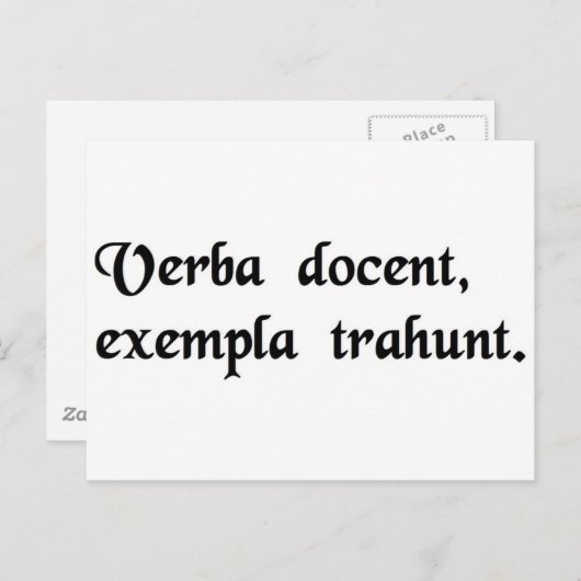 Carte Postale Les mots donnent des instructions, les exemples do (Devant / Derrière)