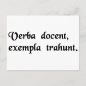 Carte Postale Les mots donnent des instructions, les exemples do (Devant)