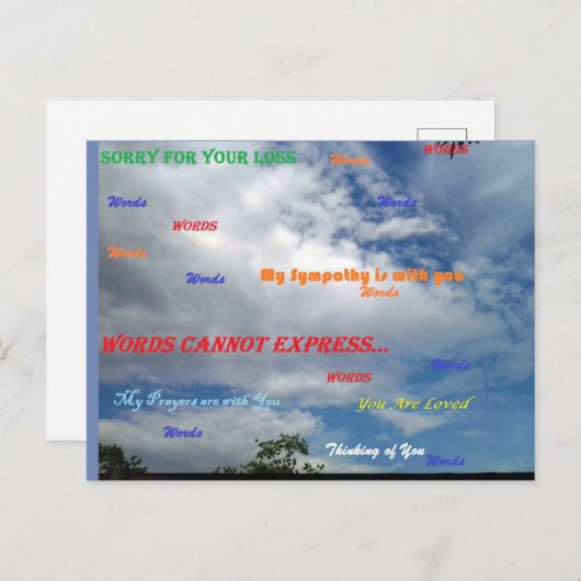 Carte Postale Les Mots Ne Peuvent Pas Express... (Devant / Derrière)