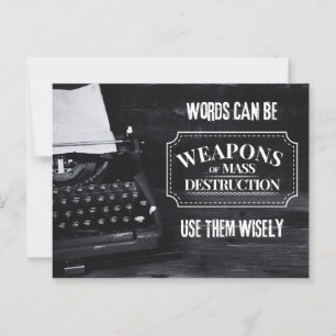 Carte Postale Les mots peuvent être des armes de destruction mas