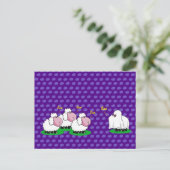 Carte Postale Les moutons déguisés en fantôme d'Halloween allant (Debout devant)