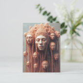 Carte Postale Les multiples visages dans (Debout devant)